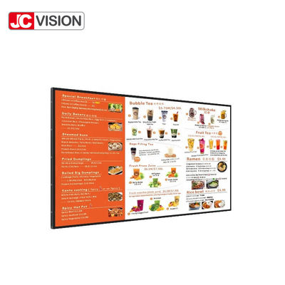 43 / schmaler Rahmen LCD der Einfassungs-55inch, der Anzeigen-Digital-Menü-Bretter für Restaurants annonciert