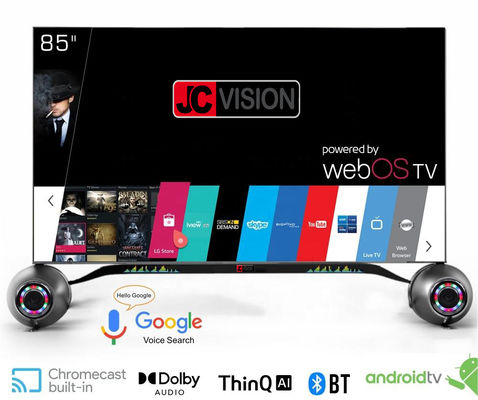 Digitale Beschilderung in Innenräumen 85 Zoll Smart 4K TV mit Android 11 1 und 178x178 Blickwinkel