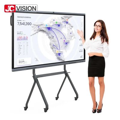 JCVISION 75 Zoll Android 13.0 Interaktives Flachbild 15W*2 Stereo LED Hintergrundlicht