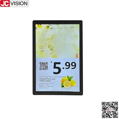 JCVISION 10,1-Zoll-Doppelbildschirmanzeige des elektronischen Produktpreisschildes, digitale Anzeige/Touchscreen