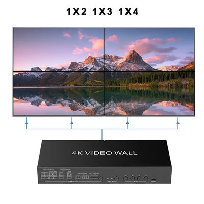 JCVISION 4K Video JCVISION Wand HDMI2.0 Matrix 2 in 4 Ausgang mit 2X2 Video Wand-Ausgang selbstadaptierende L / R Audio-Ausgang