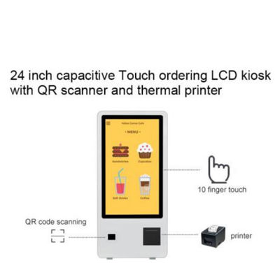 JCVISION Self-Service-Bestellkiosk 24 Zoll für Wandmontierte/Bodenstehende Installation
