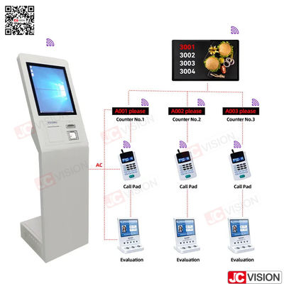 JCVISION Bank Krankenhaus Lobby Warteschlange Management-System Ticket-Maschine Touch-Bildschirm Warteschlange Nummer Maschine Warteschlange System