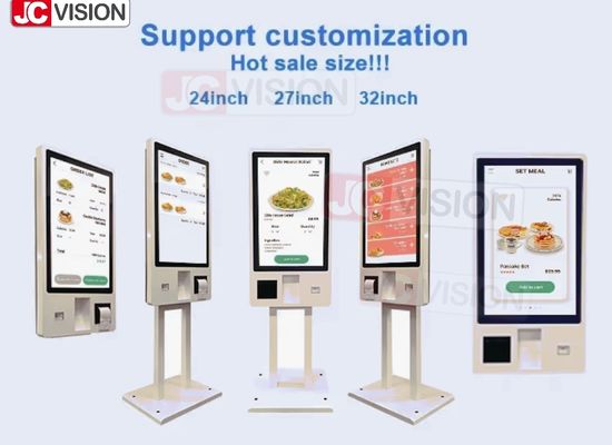 24 27 32 Zoll POS-Touchscreen-Selbstbedienungs-Kasse-Zahlungsterminal McDonald's Fastfood-Selbstbestell-Kiosk für KFC/Restaurants