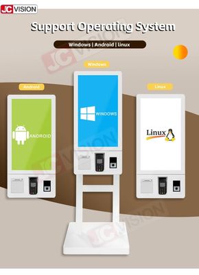 15,6 21,5 24 32 Zoll Indoor-Standkioske für Selbstbedienungszahlungen, Selbstbedienungs-Checkout-Kiosk-Maschinen-Lieferant