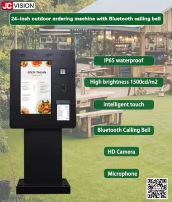 JCVision Floor Standing Self-Ordering Kiosk with QR Scanner & Printer