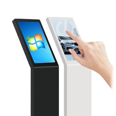 18.5 21,5 Zoll Selbstbedienung Digital Interaktiver Informationskiosk L Typ Vertikaler Bildschirm Berührungsbildschirm Kiosk Weiß