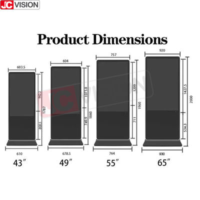 vertikales Anzeigen-Digital LCD Fernsehanzeige 8GB der digitalen Beschilderung 8ms ROM