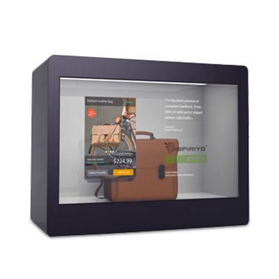 Transparenten LCD-Touch Screen transparenten LCD-Schaukarton 21,5 Zoll annoncieren