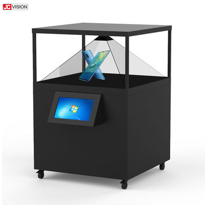 360 ganz eigenhändig geschriebe Anzeigen-Pyramide 80x80CM des Grad-transparente LCD-Bildschirm-Schaukasten-3D