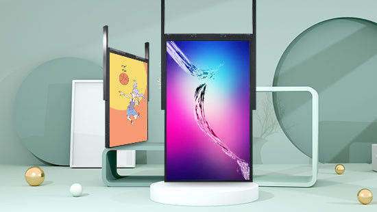 Hoher LCD-Bildschirm-Fenster-Anzeige Signage der Helligkeits-49inch transparenter