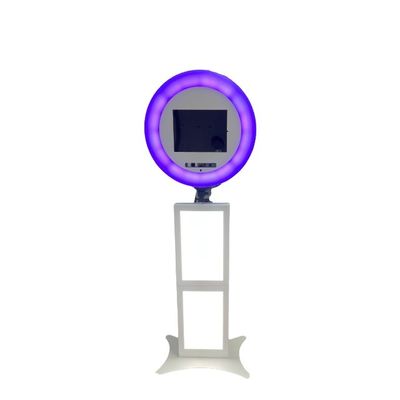 Justierbarer tragbarer Ipad-Passfotoautomat-Kiosk 12,9 Zoll mit RGB-Symphonie-Lichtern