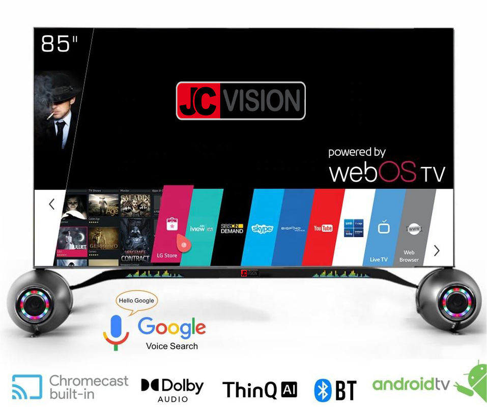 Digitale Beschilderung in Innenräumen 85 Zoll Smart 4K TV mit Android 11 1 und 178x178 Blickwinkel