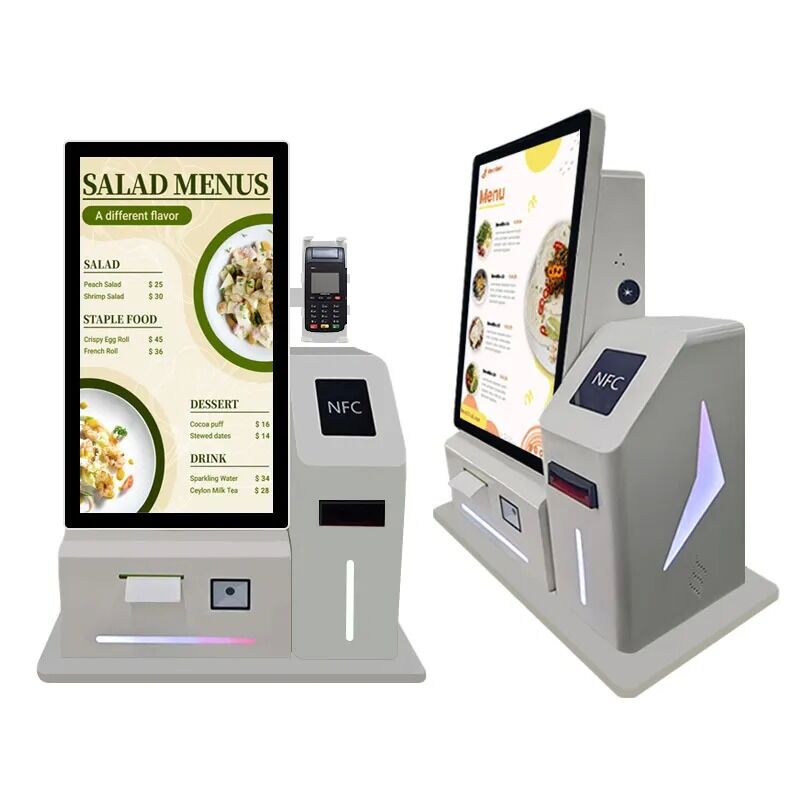24 "LED Dekoration Desktop Android Computer Touchscreen Zahlung Kiosk mit Bargeld Abholung