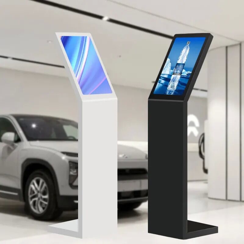 18.5 21,5 Zoll Selbstbedienung Digital Interaktiver Informationskiosk L Typ Vertikaler Bildschirm Berührungsbildschirm Kiosk Weiß