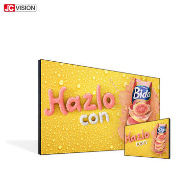 55 Zoll LCD-Videodisplay, 500 Nit Zero-Bezel-Videowand für Geschäftszentren