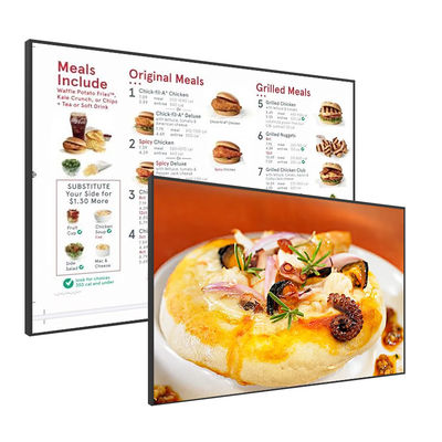 TFT eine 43 Zoll-Innendigitale beschilderung zeigt Restaurant-Menü-Brett an