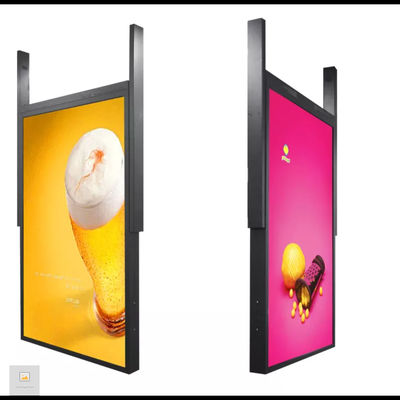digitale Beschilderung des Fenster-49inch, die doppelte Seitenwerbungsanzeige hängt