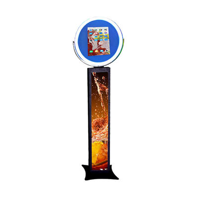 Justierbarer tragbarer Ipad-Passfotoautomat-Kiosk 12,9 Zoll mit RGB-Symphonie-Lichtern